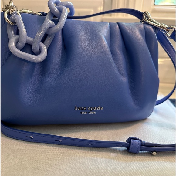 kate spade Souffle Smooth Leather Crossbody/shoulder Blue - Picture 5 of 6